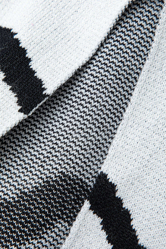 Lijnpatroon Cut Out Slit Brede Maxi Jurk