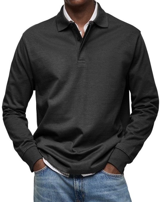 Lennox | Luxury Long Sleeve Polo Shirt
