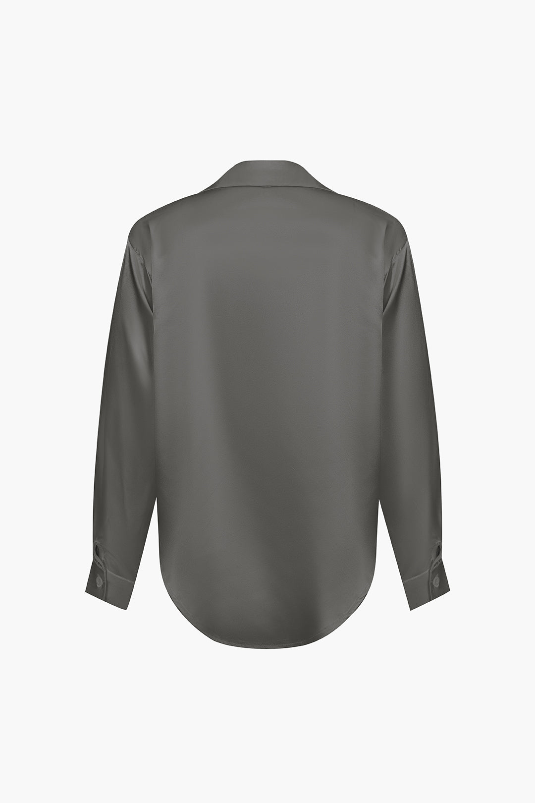 Lillian - Basis Effen Satijnen Dames Langsleeve Shirt