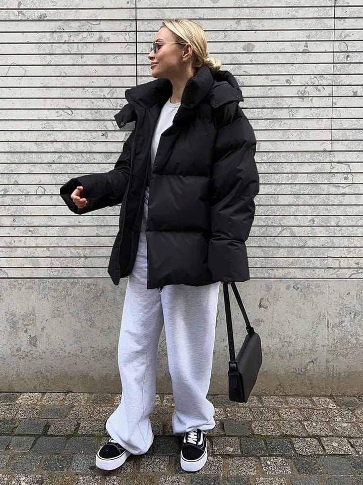 Dames Oversized High Collar Puffer Jacket | Gequilt Winterjas | Streetstyle Warmte