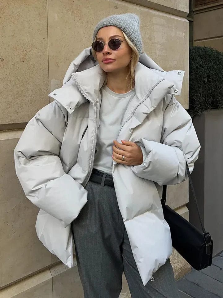 Dames Oversized High Collar Puffer Jacket | Gequilt Winterjas | Streetstyle Warmte
