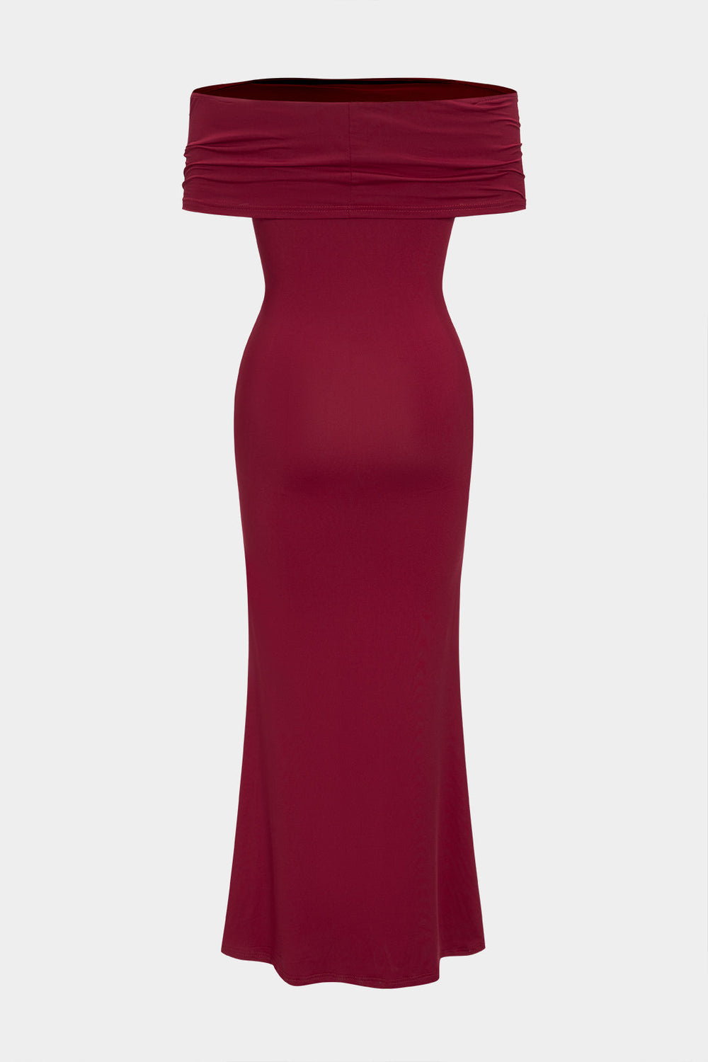 Off Shoulder Mermaid Hem Maxi Dress 