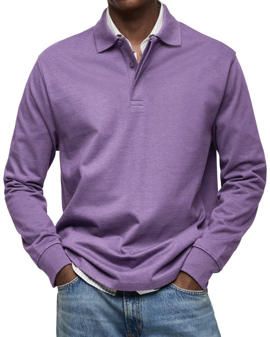 Lennox | Luxury Long Sleeve Polo Shirt