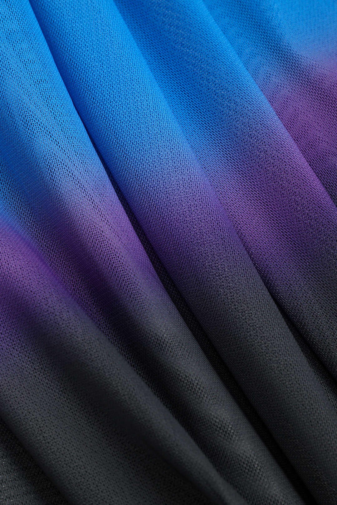 Ombre Print Ruched Backless Midi Jurk