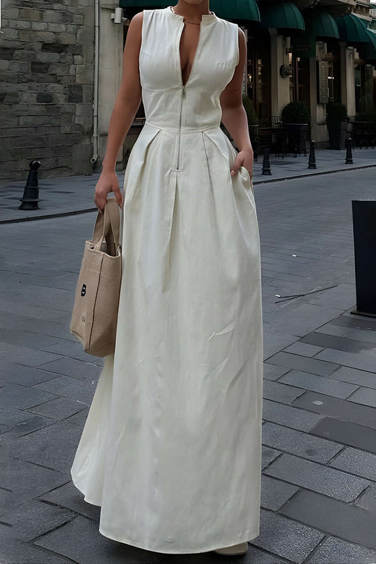 Effen Slipper Maxi Jurk