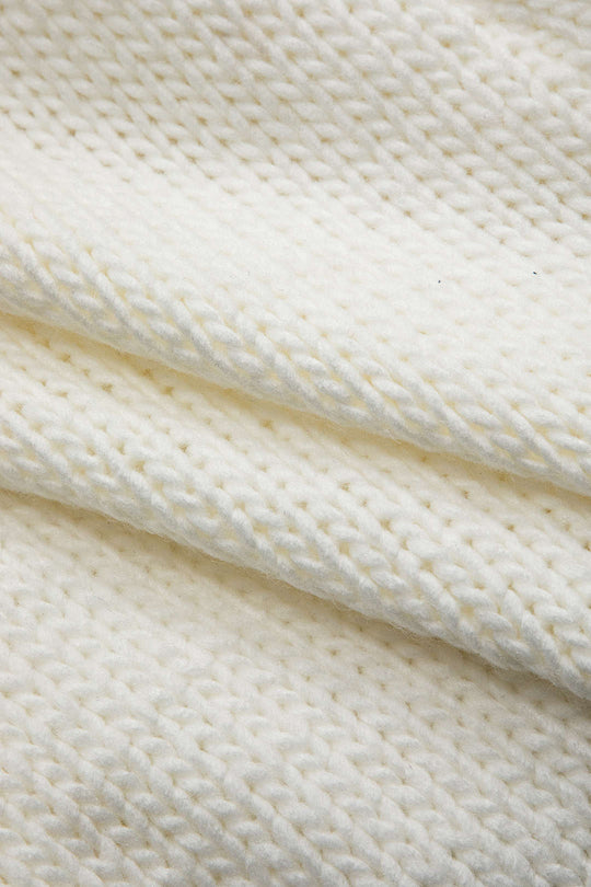 Gebreide Franje Geknoopte Halter Nek Rugloze Jurk