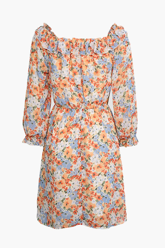 Floral Off The Shoulder Mini Dress 