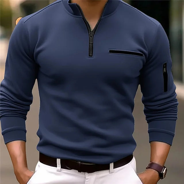 Men's Short Sleeve Polo Shirt with Classic Collar | Ideal for Work and Leisure