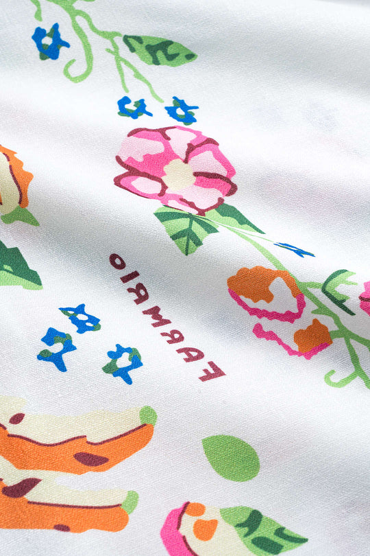 Bloemenprint Tie-Up Rugloze Maxi-jurk