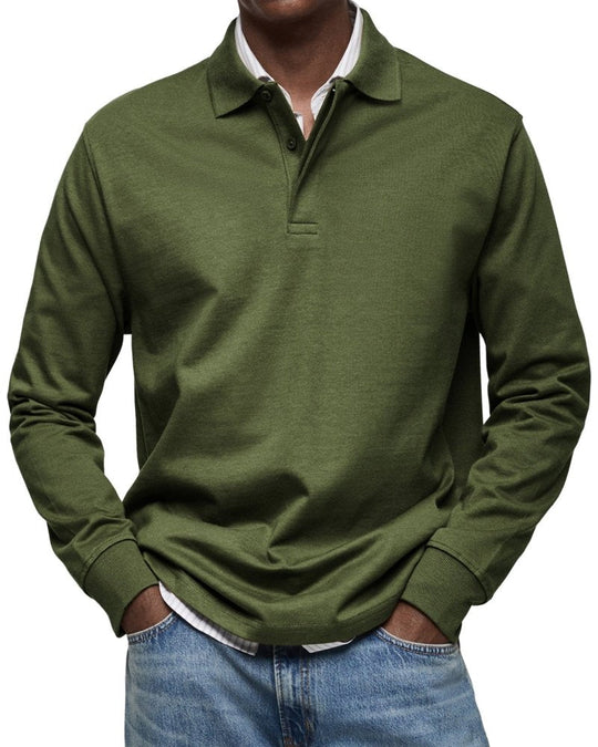 Lennox | Luxury Long Sleeve Polo Shirt