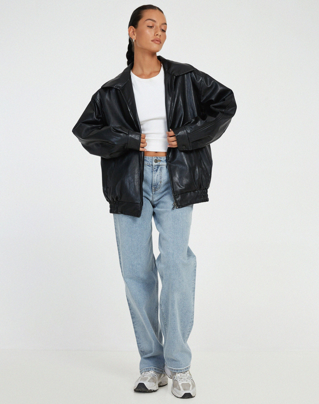 Women's Leather Jacket | Oversized Fit | Lightweight Low