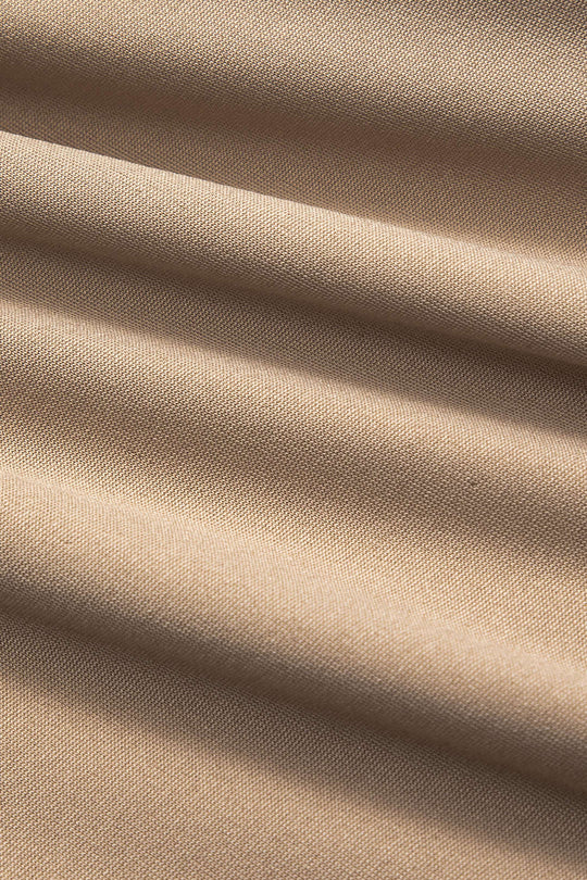 Gekruiste Mesh Doorzichtige V-Hals Lange Mouw Maxi Jurk