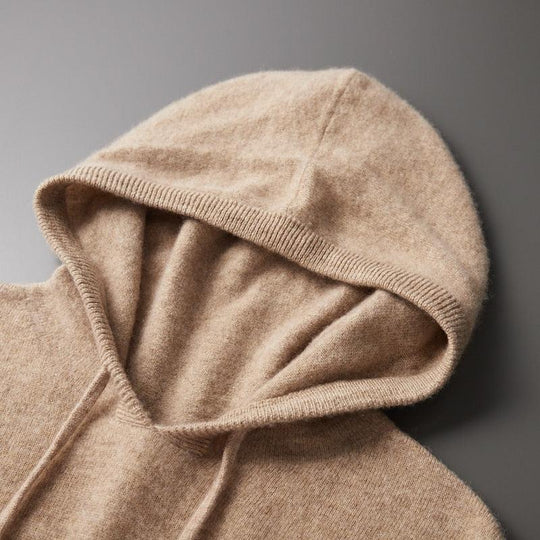 Heren Minimalistische Hoodie met Trekkoord en Strakke Afwerking