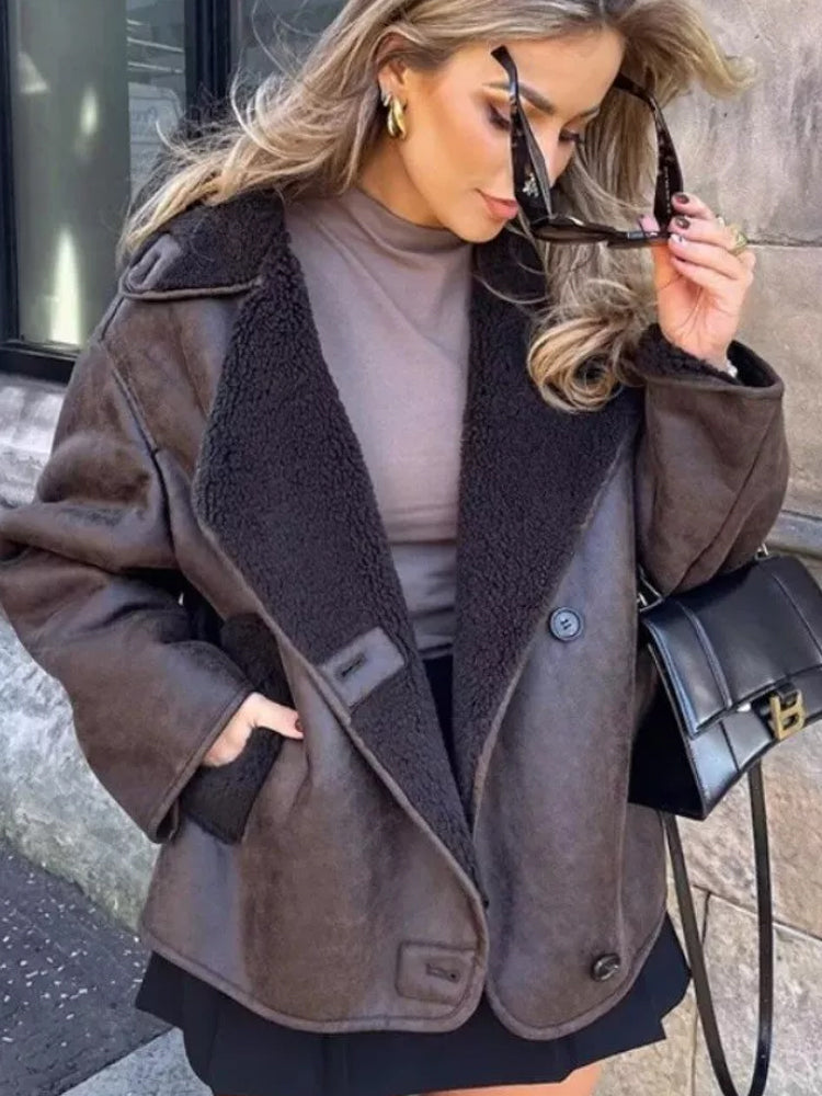 Oversized Damesjack met Kunstbont | Warm, Modieus en Comfortabel voor de Winter