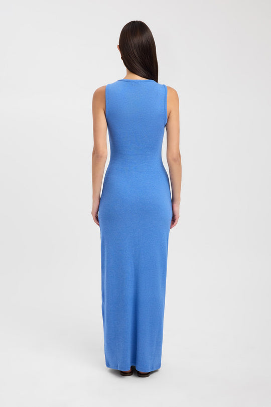 Dames | Maxi Jurk | Ronde Hals | Brede Bandjes | Cotton Modal Rib | Rechtvallend | Minimalistisch