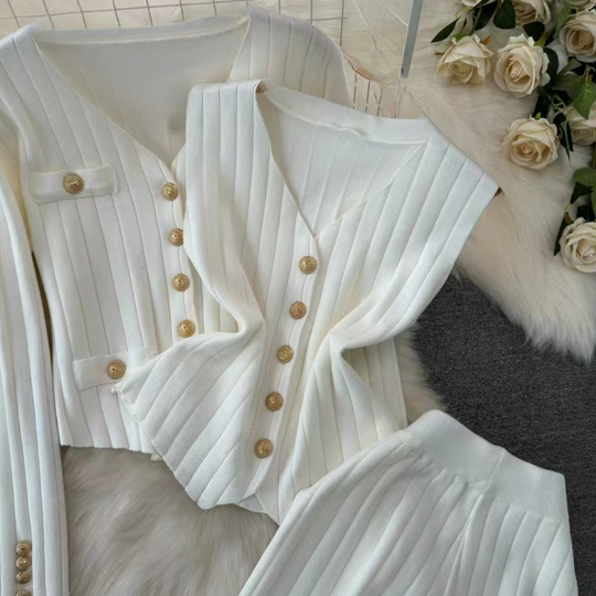 Mirelle - Stylish Women's Three-Piece Bow Tie Set | Elegant &amp; Comfortable