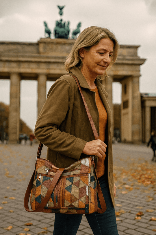 Laura | Mosaic Leather Look Handbag