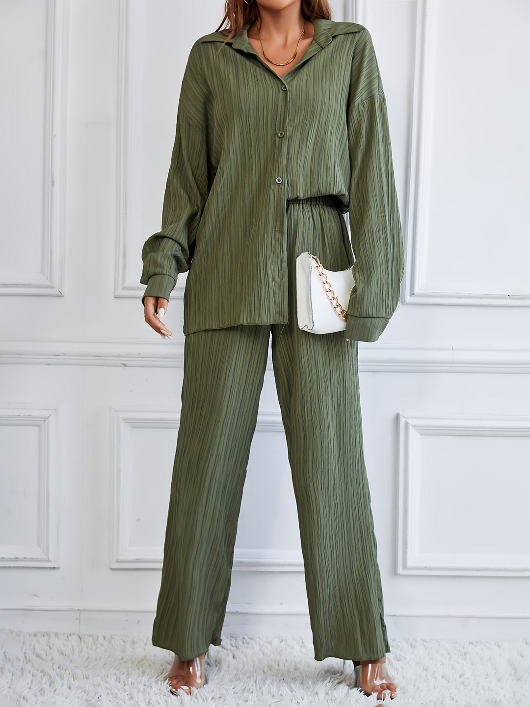 Women's | 2-Piece Set | Top | Pants | Elegant | Comfortable | Chic