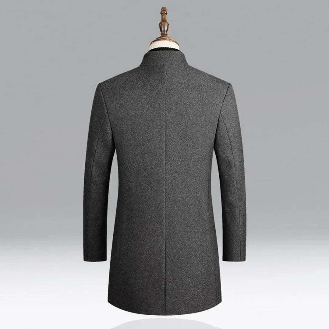 Men's Long Button-Down Coat | Ideal for Formal and Everyday Occasions