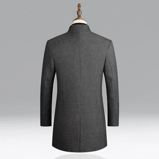 Men's Long Button-Down Coat | Ideal for Formal and Everyday Occasions