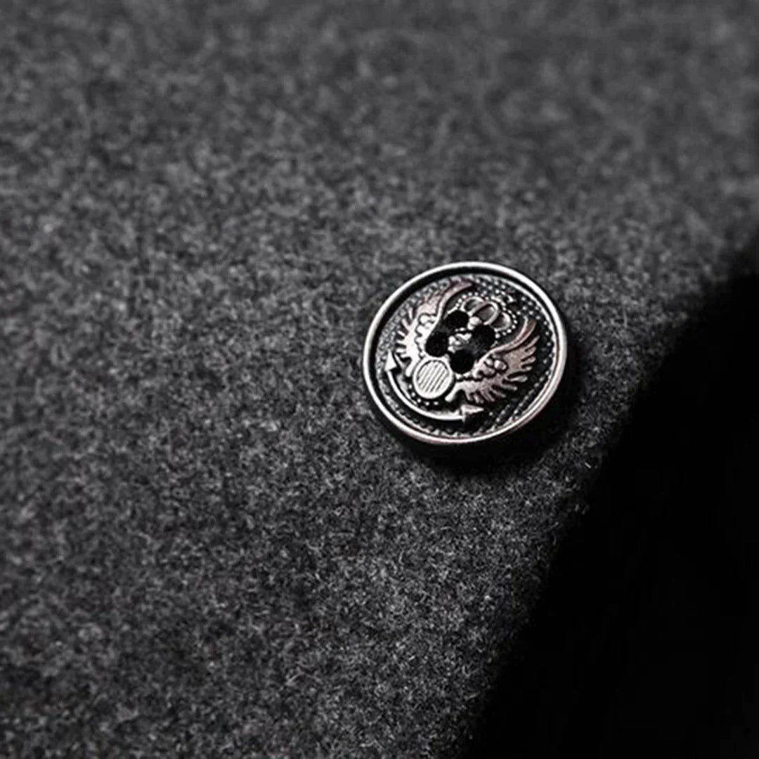 Men's Long Button-Down Coat | Ideal for Formal and Everyday Occasions