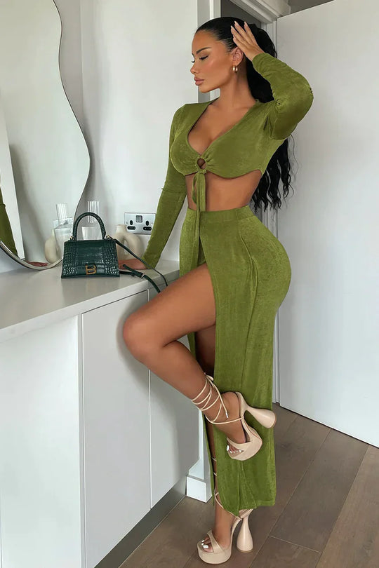 Women's | Long Sleeve Set | Top | Long Skirt | Stylish | Chic | Comfortable