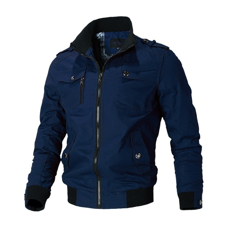 Men's Fitted Jacket with Front Closure | Ideal for Fall and Winter