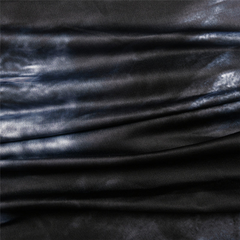 Dress with Wrinkle Effect and Long Sleeves