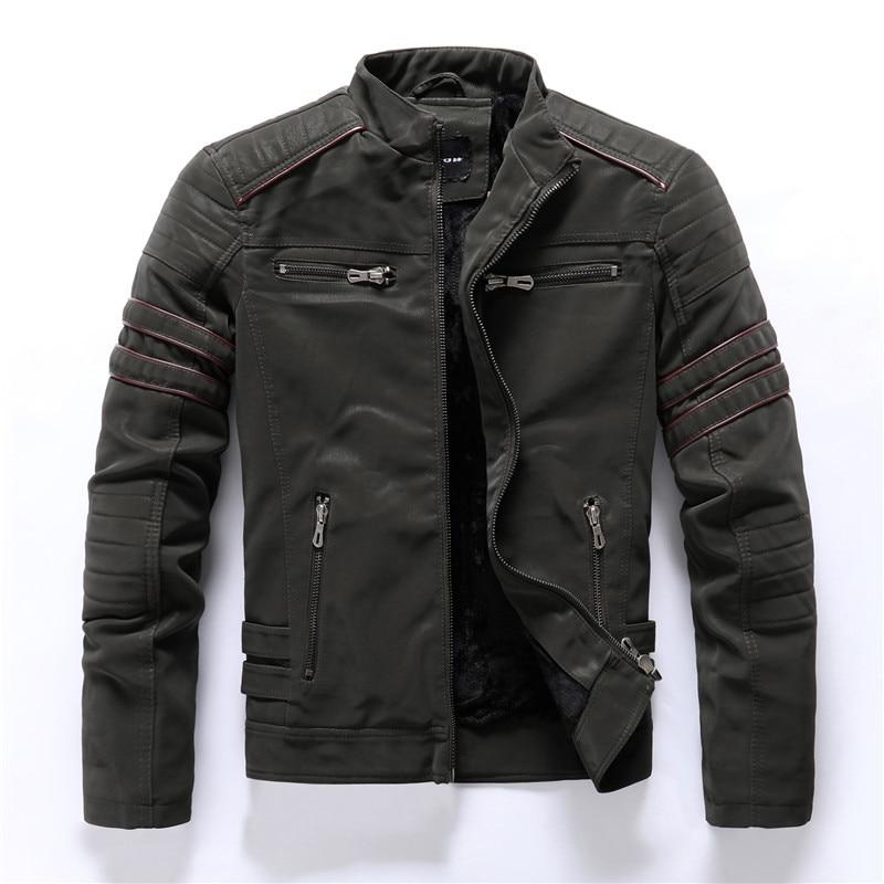 Men's Stand-Up Collar Zip Biker Jacket | Ideal for Everyday Wear