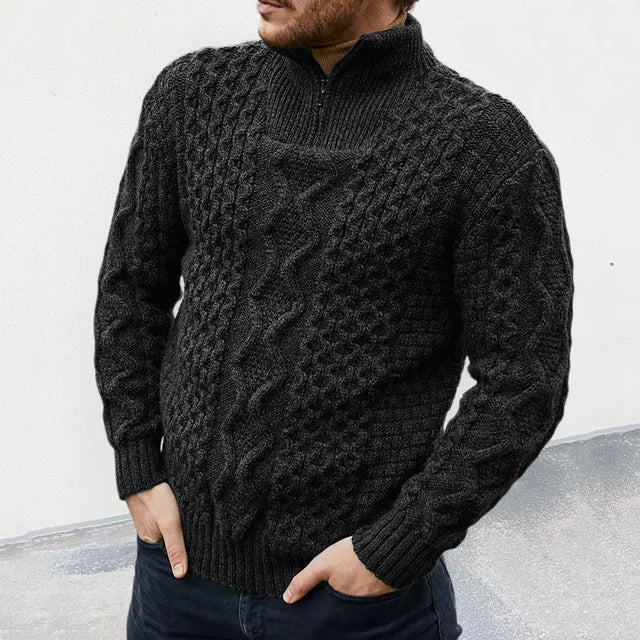Men's Half-Zip Knitted Sweater | Perfect for Everyday Use