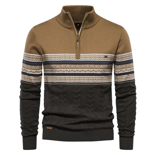Casual Retro Accent Sweater for Men | Ideal for Casual Occasions