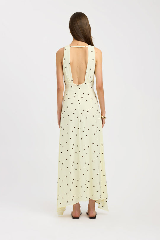 Women's | Maxi Dress | V-neck | Shoulder straps | Polka dot print | Elegant | Stylish