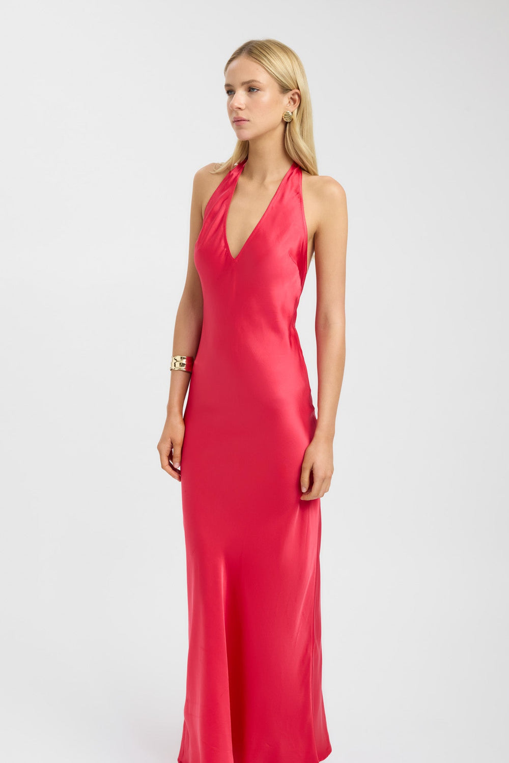 Ladies | Maxi Dress | Deep V-neck | Open Back | Bow detail | Stylish | Elegant