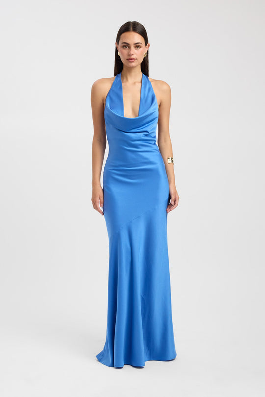 Women's | Maxi Dress | Cowl Neck | Halter Neck | Open Back | Satin | Elegant