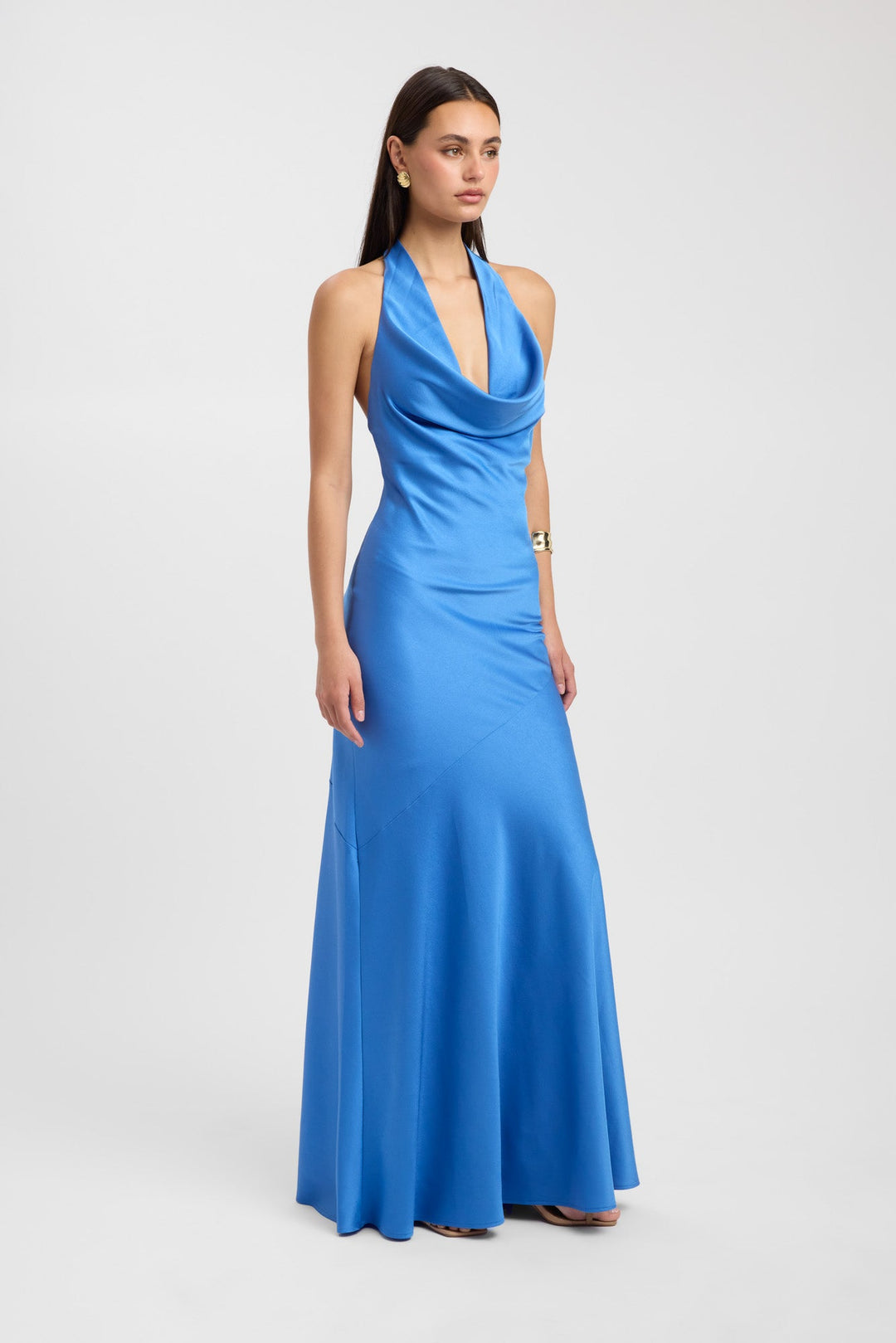 Women's | Maxi Dress | Cowl Neck | Halter Neck | Open Back | Satin | Elegant