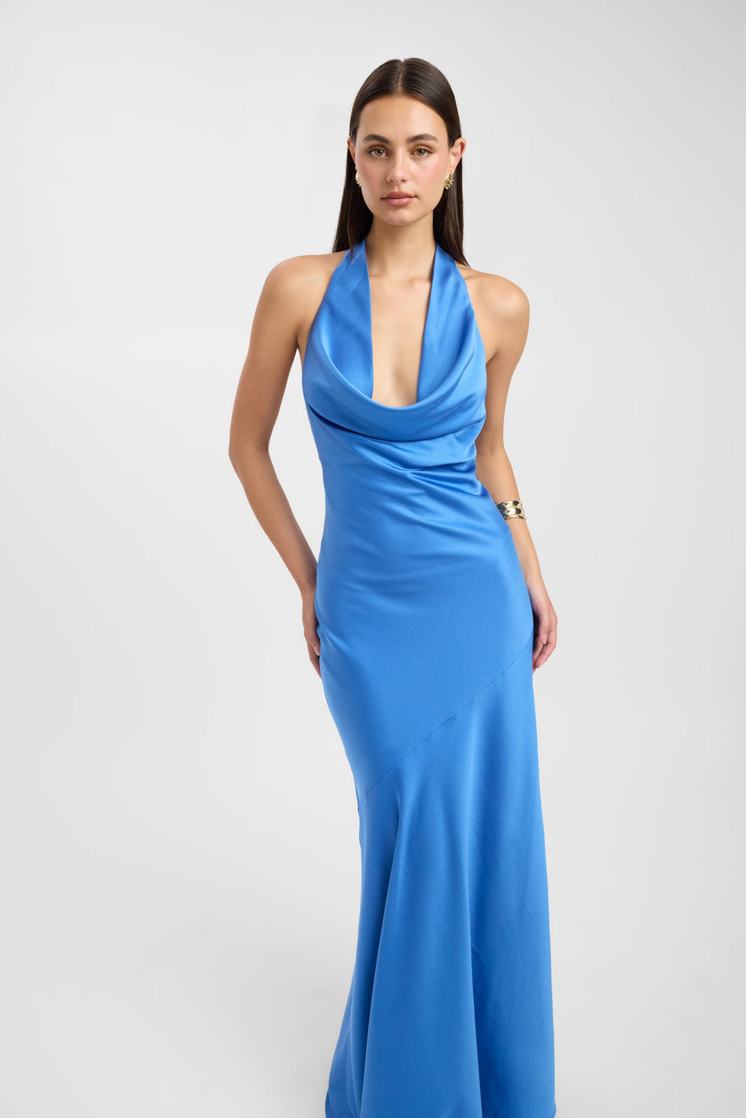 Women's | Maxi Dress | Cowl Neck | Halter Neck | Open Back | Satin | Elegant