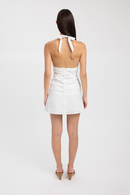 Women's | Halter Mini Dress | Ruched | A-line | Stylish | Chic | Comfortable