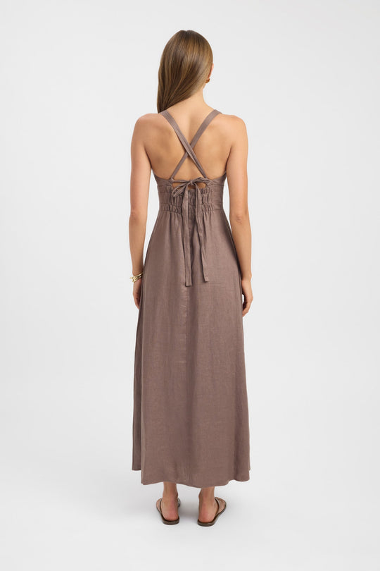 Women's | Maxi Dress | Fit-and-Flare | Linen Blend | Stylish | Elegant | Timeless