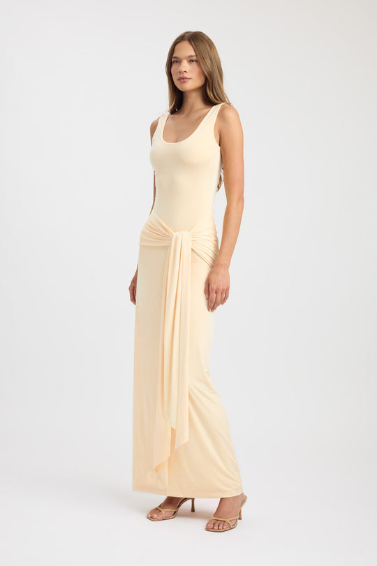Women's | Maxi Dress | Round Neck | Sleeveless | Waistband | Stylish | Elegant