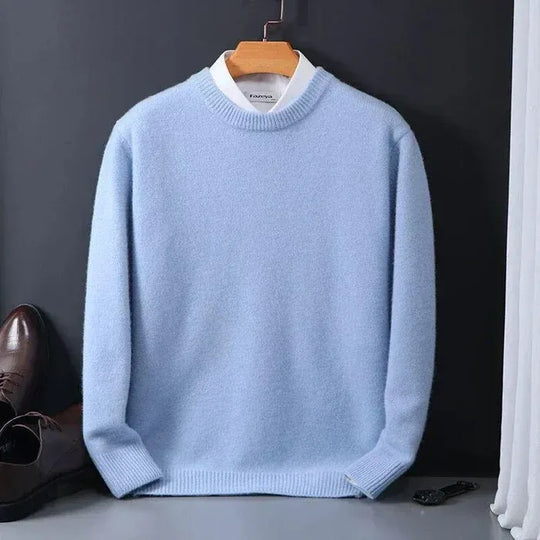 Men's Loose-Fitting Crew Neck Sweater | Ideal for Casual Days or Indoor Environments