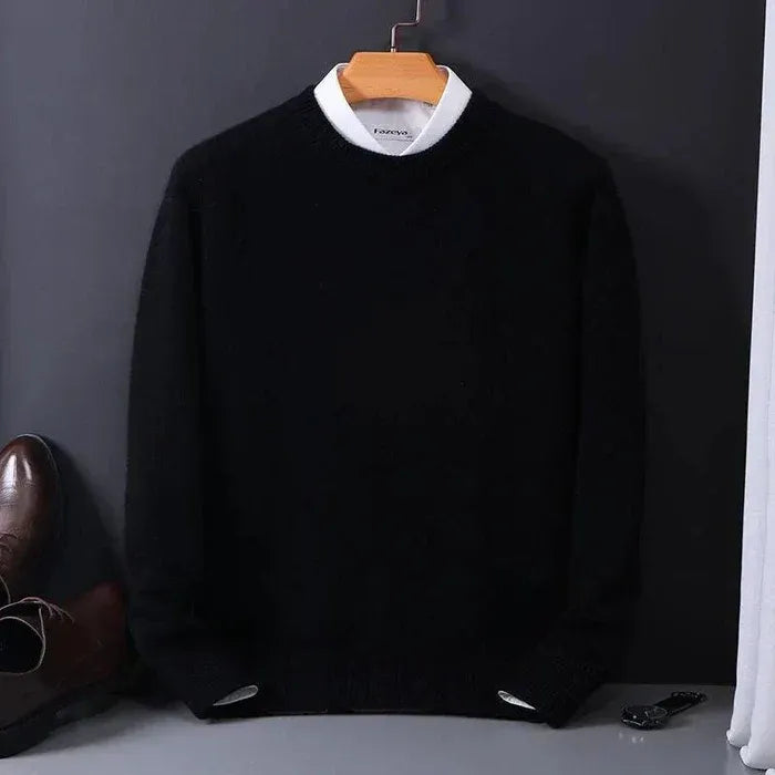 Men's Loose-Fitting Crew Neck Sweater | Ideal for Casual Days or Indoor Environments