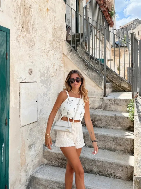 Women's | 2-Piece Set | Sleeveless Top | Long Skirt | Stylish | Chic | Floral Print