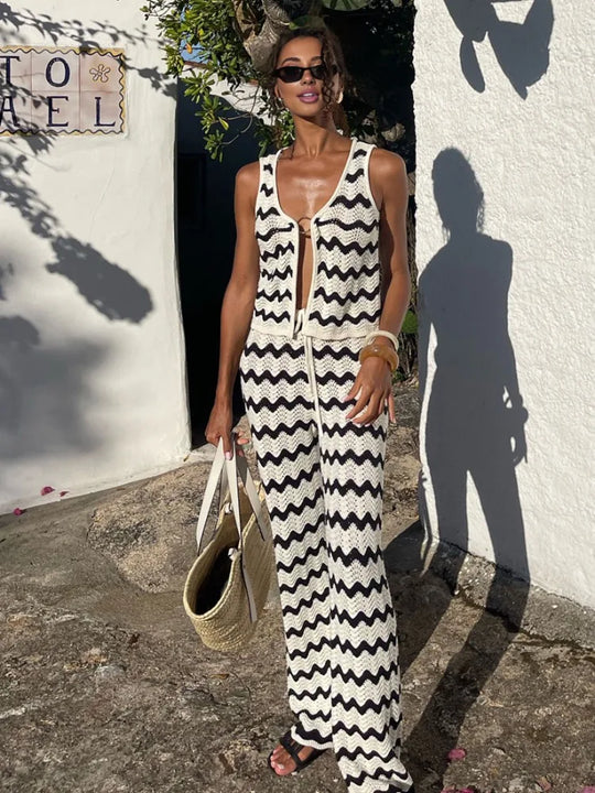 Women's | 2-Piece Set | Vest | Long Skirt | Stylish | Chic | Striking