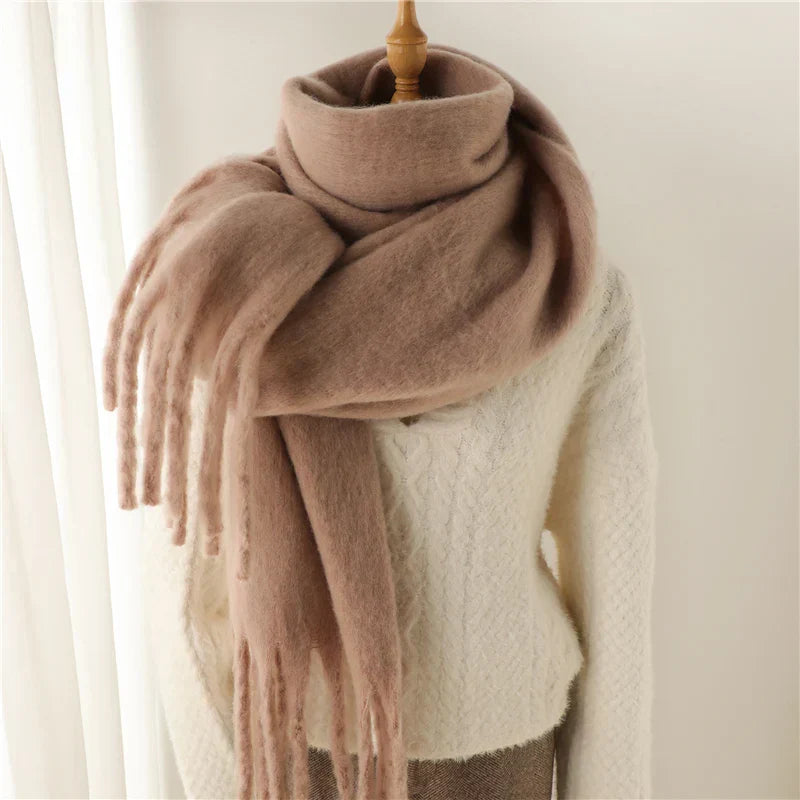 Winter Scarf for Women with Large Fringes | Ideal for the Cold Season