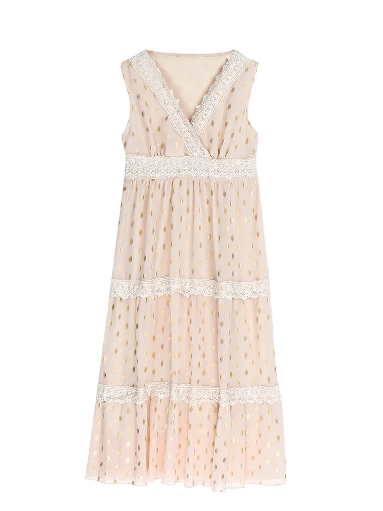 Summer Maxi Dress with Lace Details