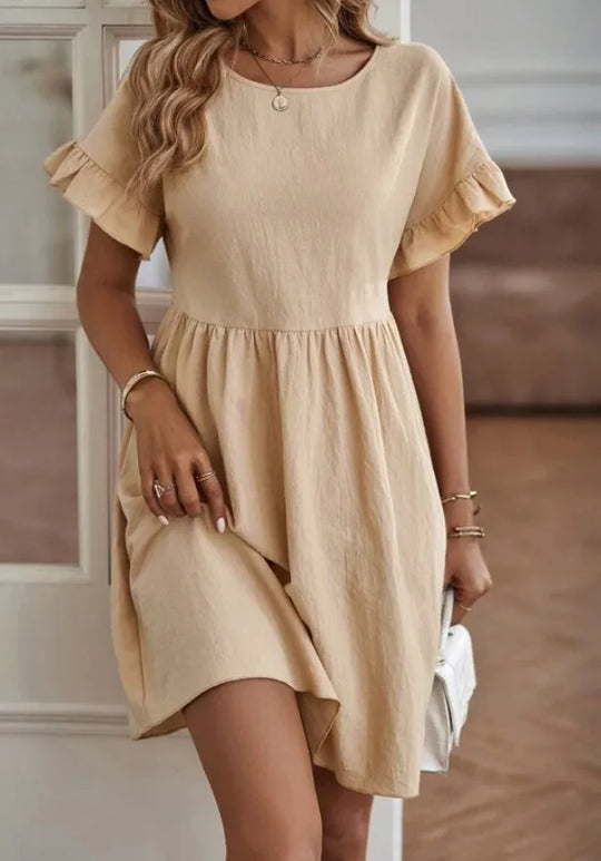 Airy women's dress with ruffles