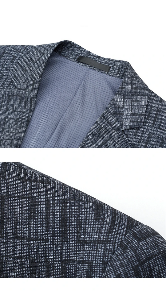 Stefano | Moderne Blazer met geometrisch patroon