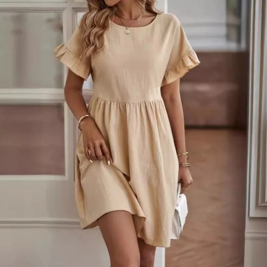 Airy women's dress with ruffles