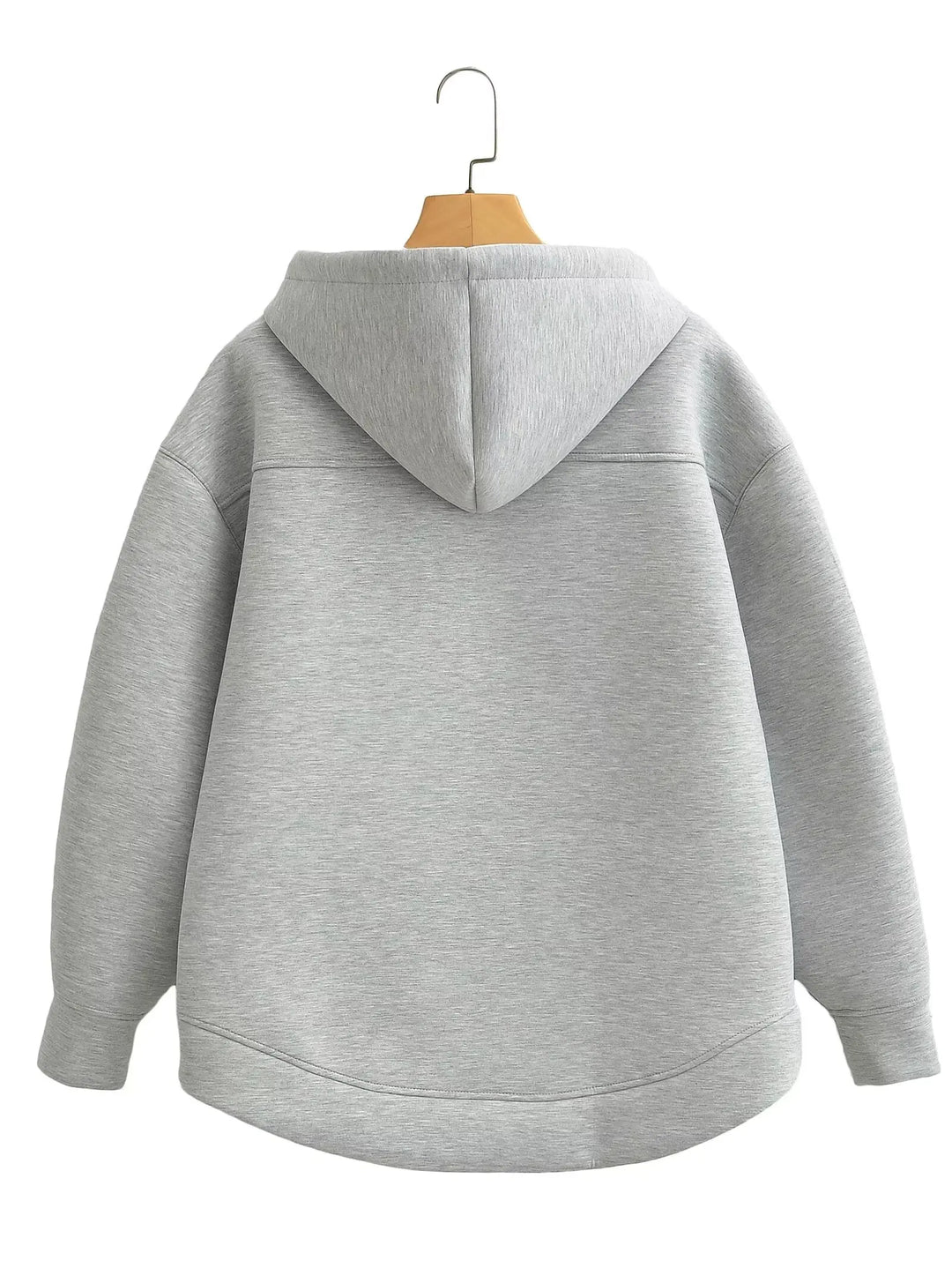 Dames Oversized Zip-Up Hoodie met Trekkoord Capuchon en Zakken