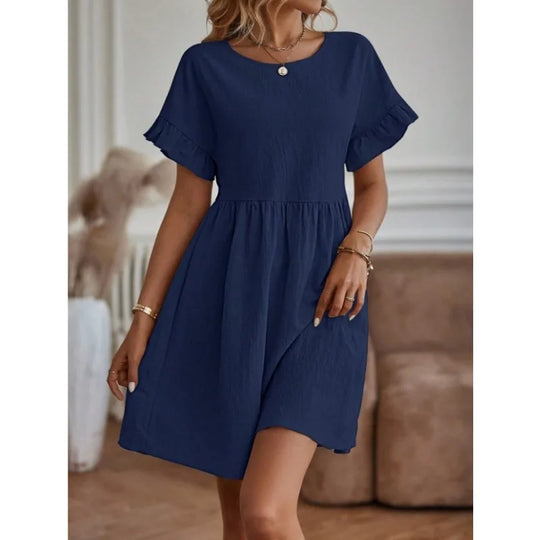 Airy women's dress with ruffles